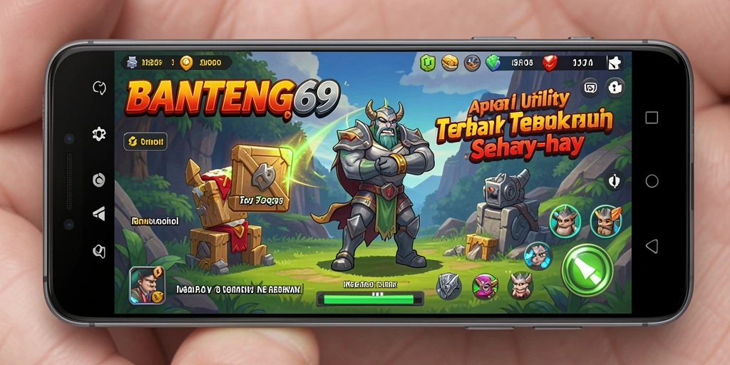 Tampilan utama BANTENG69 dengan fitur-fitur Utility yang interaktif.