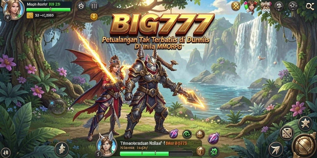 Screenshot utama BIG777 menampilkan aksi petualangan mendebarkan dalam MMORPG.