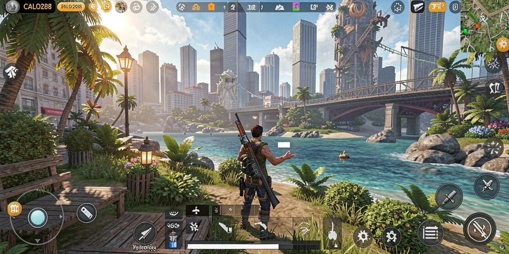 Tampilan gameplay menakjubkan di dunia terbuka CALO288.