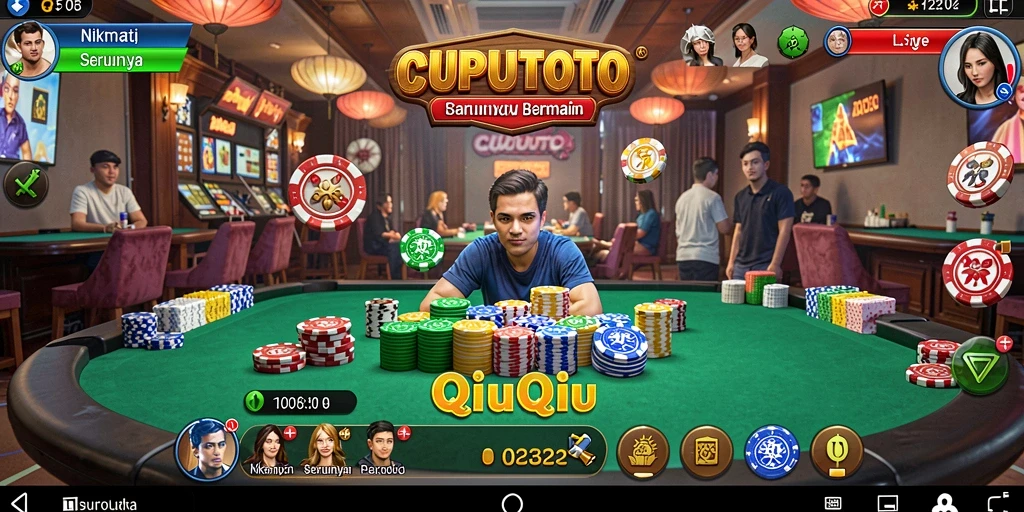 Tampilan gameplay QiuQiu yang menarik dan dinamis.