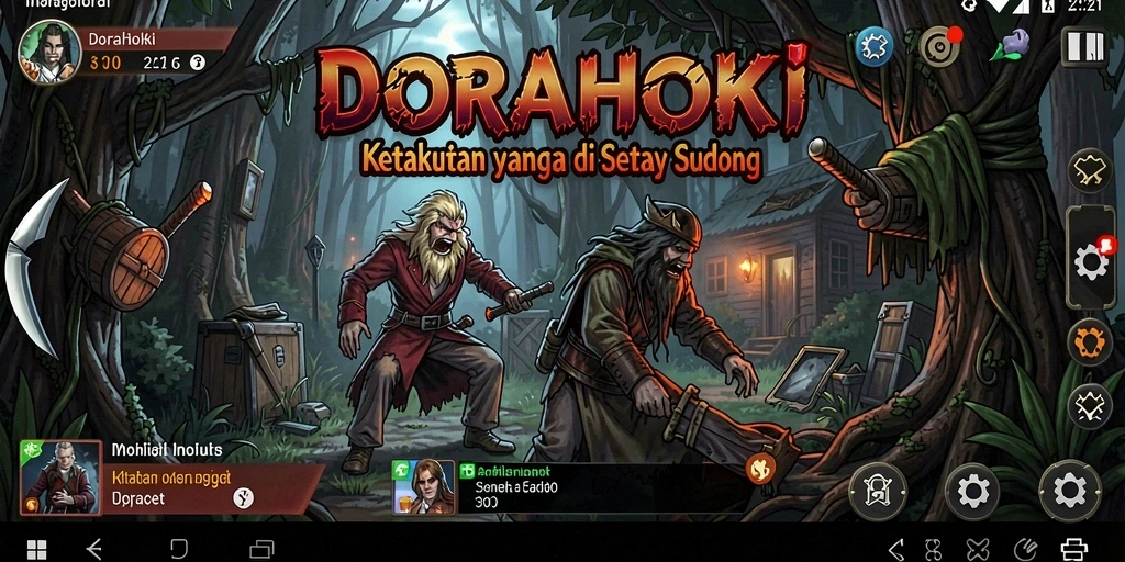 Gameplay DORAHOKI yang menegangkan dan menyeramkan.