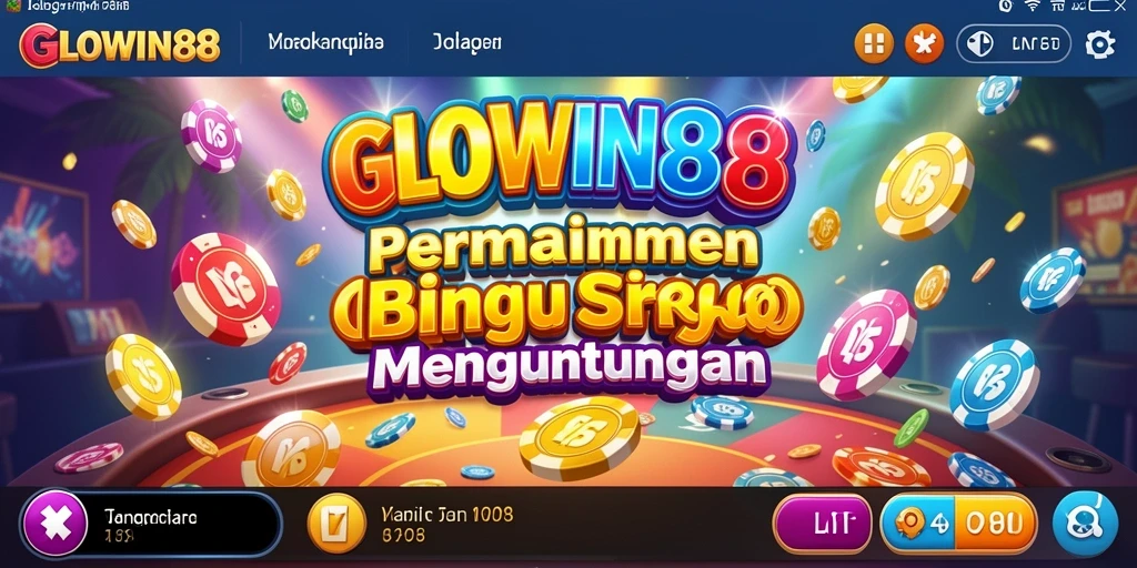 Tampilan gameplay seru dari GLOWIN88 yang penuh warna.