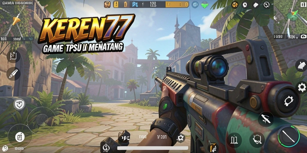 Gameplay KEREN77 menampilkan aksi tempur yang dinamis dan seru.