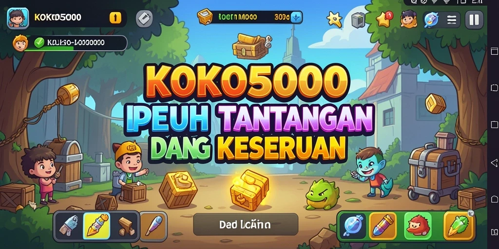 Tampilan gameplay seru dari KOKO5000 dengan elemen Idle.