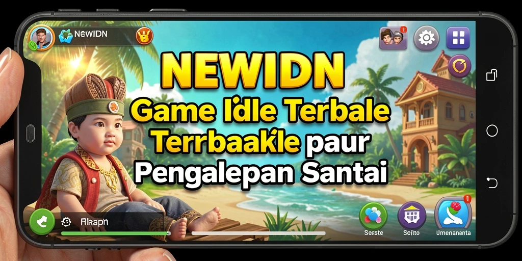 Tangkapan layar NEWIDN yang menunjukkan gameplay santai dan menawan.