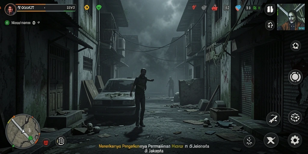 Gameplay OKJKT menakutkan dengan suasana kegelapan yang pekat.