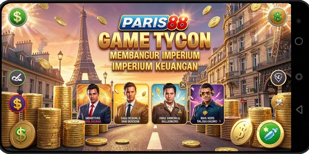 Screenshot gameplay PARIS88 menampilkan aktivitas bisnis yang dinamis dan menarik.
