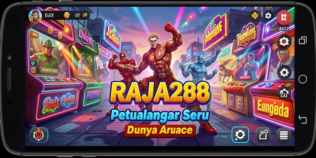 Tampilan gameplay seru di dunia arcade RAJA288.